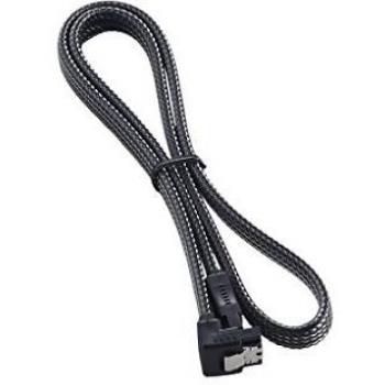 CableMod CM-CAB-RSAT-N60KC-R ModMesh - Cable SATA 3 en ángulo Recto, Color Negro