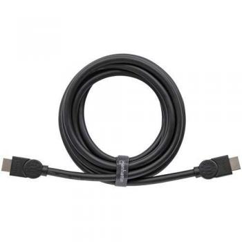Manhattan HDMI Cable with Ethernet, 4K@60Hz (Premium High Speed), 1m, Male to Male, Black, Equivalent to Startech HDMM1MP, Ultra HD 4k x 2k, Fully Shielded