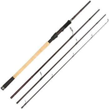 Abu Garcia Caña De Spinning Tormentor - Caña de Pescar Travel & Overseas, Slim Blank, Mango de Corcho Premium, para pesca Predator, color Negra, longitud 2,13 m, rango de peso 5-18