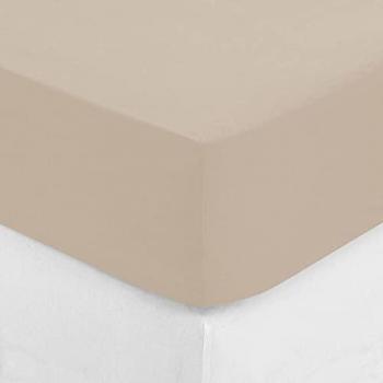 Sábana Bajera Ajustable de Algodón y Lino con Elástico H30cm - 140 x 190 cm - Atmosphera