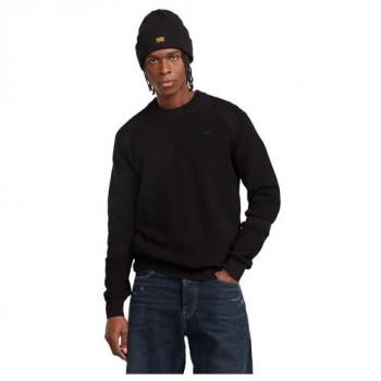 Suéter de Punto G-Star para Hombre Detailed Negro S - Casual, Algodón Orgánico, Sostenible