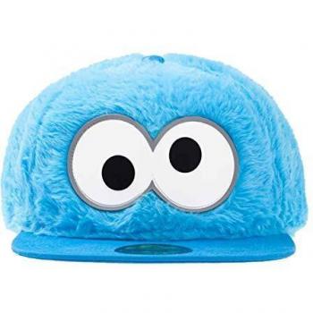Gorra de Felpa del Monstruo de las Galletas de Barrio Sésamo con Pelo