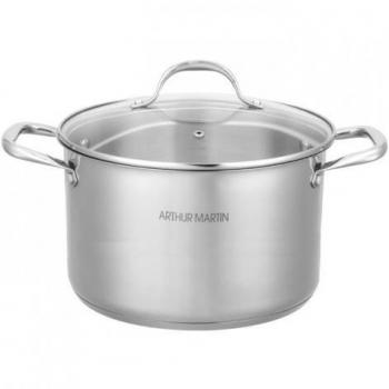 Olla con Tapa Arthur Martin AM1022 Ø 36 cm - Acero Inoxidable - Compatible con Todos los Fuegos, Incluyendo Inducción