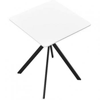 Mesa de Comedor Ankara para 2 Personas, Tablero MDF Lacado Blanco 60 x 60 x 75 cm