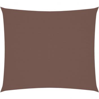 Sombrilla Rectangular de Tela Oxford Marrón 2x2,5 m