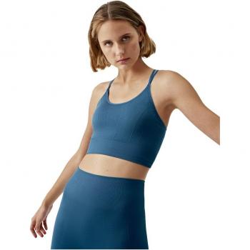 Top de mujer Maloke Born Living Yoga, color azul, talla L