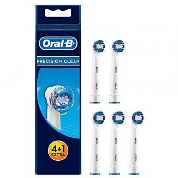 Oral B Precision Aufsteckbürsten 4+1 Recambio Cepillo Dientes Oral B, blanoc y Azul, 0