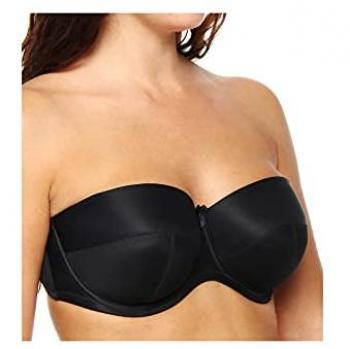 Panache Evie 32FF Black Strapless Underwired Bra