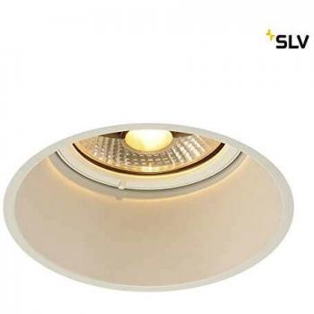 Empotrable redondo SLV HORN-T, blanco mate, GU10, max. 50W, dimmable