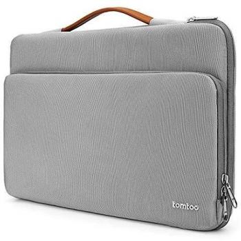 tomtoc 12.5 Maletín Portátil Protector de 360° para 13 New MacBook Air A1932 A2179, 13 New MacBook Pro USB-C A2159 A1989 A1706 A1708, 11.6 TECLAST 11.6 F5R, Bolsillo de Accesorios, Gris Plateado