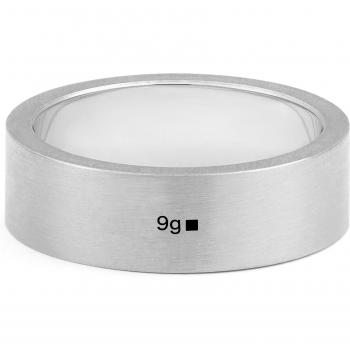 Brushed Sterling Silver Unisex Ribbon Ring - 9g, Size 60MM, Made in France