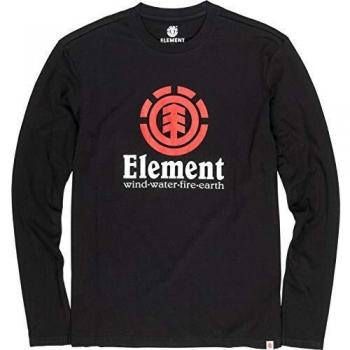 Element Vertical LS Tees, Hombre, Flint Black, XS