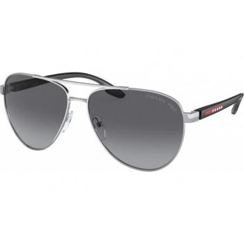 Prada Linea Rossa PS52YS Asian Fit Polarized Men's Sunglasses Silver 1BC06G Size 61