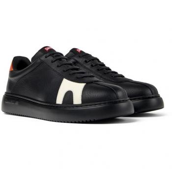 Camper Twins Men's Smooth Leather Sneakers - Black, Ultra-Light Sole