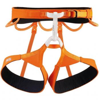 Arnés de Escalada Petzl Hirundos Naranja (L) - Ligero y Resistente