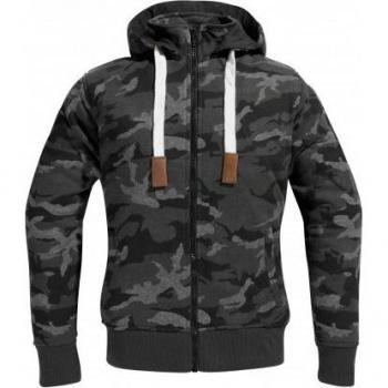 Sudadera con capucha y cremallera DIFI Downtown Camo para mujer - Gris - Talla 38