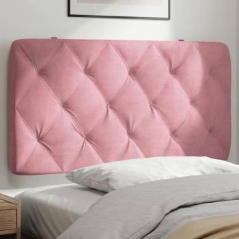 Almohada Cabecero Acolchado Terciopelo Rosa 100 cm