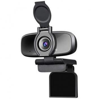 Dericam Cámara web, cámara web Full HD 1080P con micrófono incorporado, cámara de computadora con conexión y reproducción, cámara de PC para PC, Mac y escritorio, videoconferencia, teléfono, juegos