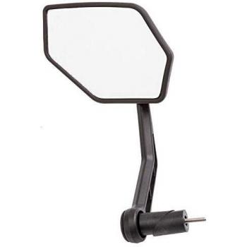 Espejo de Bicicleta M-Wave Spy Space 45 Negro para Montaje en el Manillar, Compatible con E-Bikes