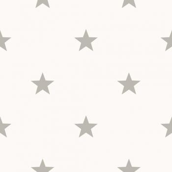 Noordwand Papel Pintado Decorativo para Pared en Color Blanco y Gris, Diseño Friends&Coffee Little Stars