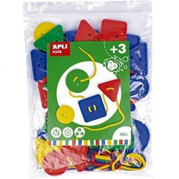 APLI Kids 17492 - Botones ensartables 48 uds.