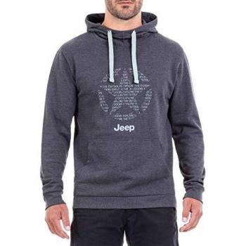Jeep Kapuzen-Star Allover J8W Sudadera, Hombre, Dunkelgrau/Hellgrün, XX-Large