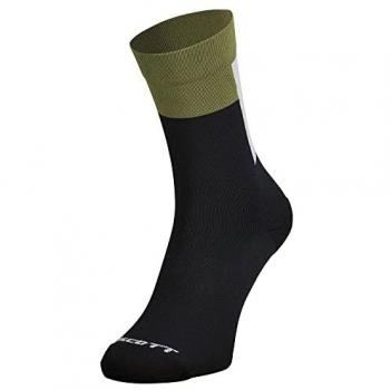 Scott Calcetines Block Stripe Crew Negro/Fir Green Talla 42 Unisex Adulto
