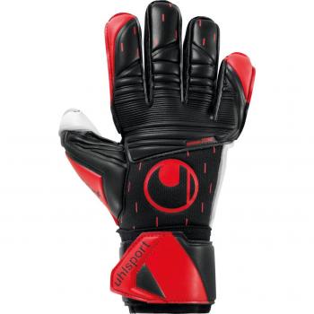 Uhlsport Guantes de Portero Classic Absolutgrip - Guantes de fútbol para niños y adultos, con fijación en la muñeca, color negro-rojo-blanco