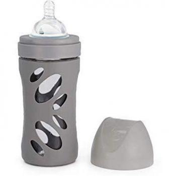Twistshake Biberón Anti-cólicos de vidrio 260 ml gris