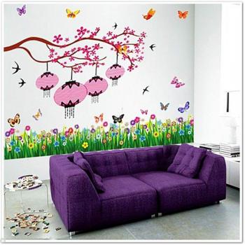 Walplus COM-But Gras + Lantern Flower PF-O9W7-0GLP - Producto para casa, color mixto