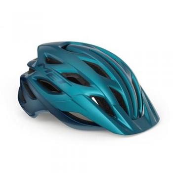 Casco de bicicleta MET Veleno azul metálico teal - S, Adultos Unisex, Talla S (52-56 cm), acabado brillante