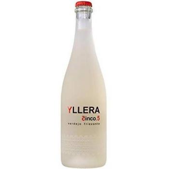 Yllera 5.5 - Vino Blanco Verdejo Frizzante, Dulce y Cítrico, con Finas Burbujas, 75cl - Producto Español