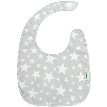 Cambrass Star - Babero cuadrado con velcro, color gris