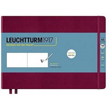 Libreta de Dibujo Leuchtturm1917 A5 Landscape Tapa Dura 150g/m² 112 Páginas Color Rojo Port