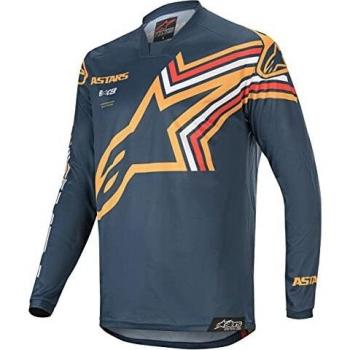 Alpinestars Camiseta De MX 2020 Racer Braap Azuloscuro-Anaranjado