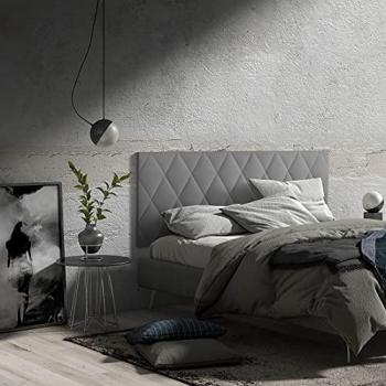 MOMMA HOME Cabecero de Cama en Polipiel Modelo Calor - Cabecero tapizado en ecopiel, acolchado con costuras en rombo, incluye herrajes para colgar, medidas 150 x