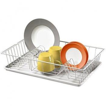 Metaltex ESCURREPLATOS con Bandeja 'GERMATEX', Blanco, Estandar
