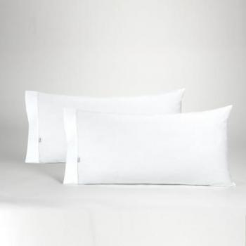 Pack 2 Fundas de Almohada Color Blanco - 45x90 cm - Suaves y Resistentes