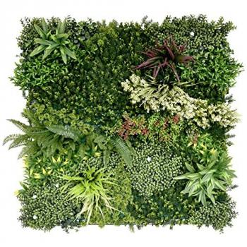 Jardín Vertical Artificial Bahamas Bonerva - Pack 3 Piezas 100x100 cm (3m²) para Decoración de Pared en Interior y Terrazas