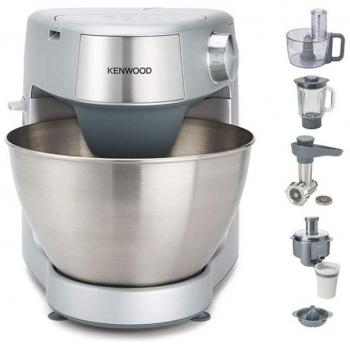Kenwood Prospero+ Silver KHC294.P0SI - Batidora de pie, 1000 W de potencia, bol de acero inoxidable de 4.3 litros, 3 accesorios incluidos (gancho para amasar, batidor y