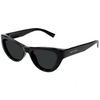 Saint Laurent Black/Grey Sunglasses SL 676, Unisex, Size: ONE SIZE, Female, Size: 53 MM