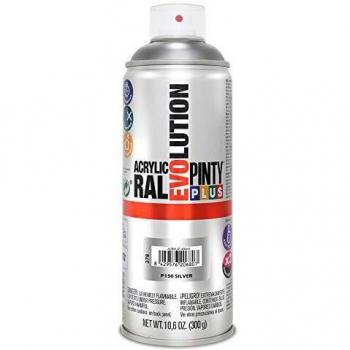 PINTYPLUS EVOLUTION Novasol M129407 - Pintura spray acrilica 520 cc plata purpurina, 0.6