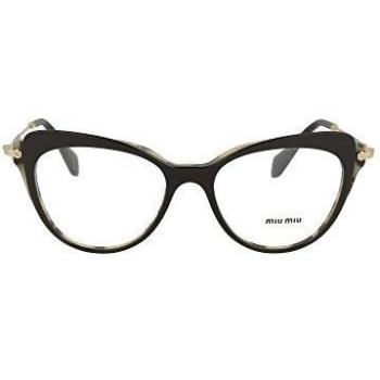 Miu Miu MU01QV Eyeglasses ROK1O1 White Havana/Top Black 52-17-140
