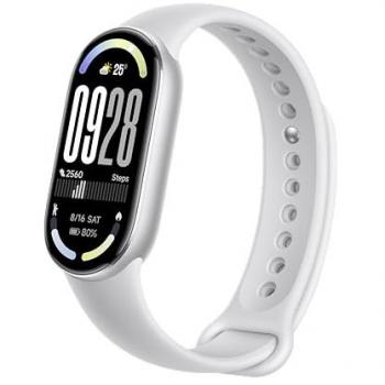 Xiaomi Smart Band 10 Glacier Silver Fitness Tracker - 1.72 AMOLED Display, 150+ Sports Modes, Heart Rate & Sleep Monitoring, 5ATM Waterproof