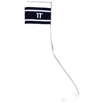 Calcetines de Rayas para Hombre 11 Degrees, Paquete de 3 en Color Blanco, Talla 43-46