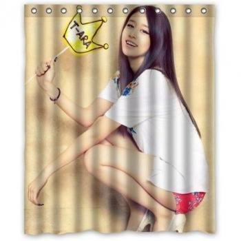 T-ara Sexy Woman Park Jiyeon Beautiful Girl Printed Polyester Shower Curtain American Style Bathroom Shower Curtain 152x182cm