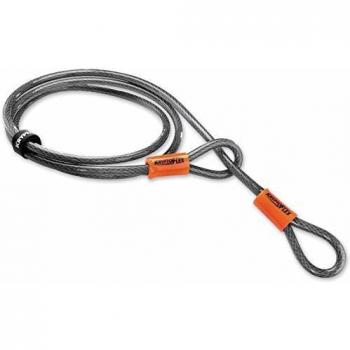 Kryptonite Kryptoflex - Cable de seguridad, color plateado/naranja - 76 cm, Ø 5 mm