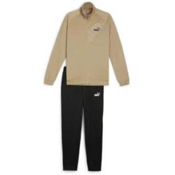 Puma Chándal Power Poly Beige - Chándal de poliéster, color beige, diseño moderno, cómodo y ligero, incluye chaqueta con cremallera y pantalones ajustados