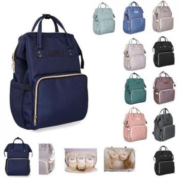 Kikkaboo Bolso Cambiador Siena Navy - Bolsa para cambiar pañales, con múltiples compartimentos, diseño elegante y funcional, material resistente al agua, correa ajustable para el hombro y asas cortas