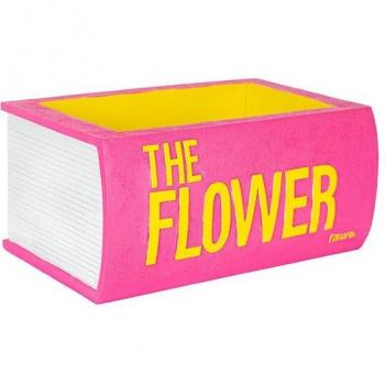 Maceta Fisura rosa - Macetero original en forma de libro, decorativa, dimensiones 14,5 x 22 cm, disponible en dos colores